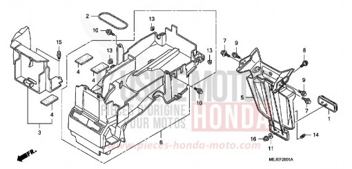 GARDE-BOUE ARRIERE (CB1300A/SA) CB1300SA7 de 2007